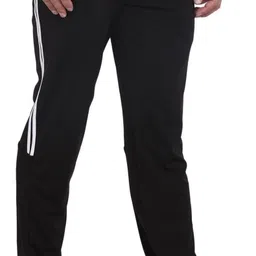 tqh Men Striped Black Track Pants image 3