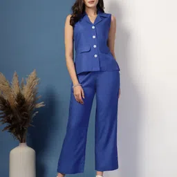 daevish Top Pant Co-ords Set with Blazer-picture-18