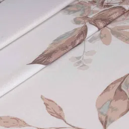 maspar Brown Floral Print 300 TC Cotton Double Bed Sheet with 2 Pillow Covers Sensory Bloom Collection image 2