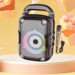 GUGGU Bluetooth Speaker with Wireless Karaoke Mic, 6Hrs Playtime and RGB Lights S269 20 W Bluetooth Soundbar-picture-13