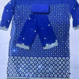 skyfiesta Unstitched Georgette Salwar Suit Material Embroidered-picture-10