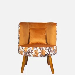 timberly Locke Fabric Barrel Chair In Golden Colour image 5
