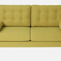 casacraft from pepperfry Alaine Fabric 2 Seater Sofa In Olive Green Colour image 5