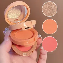 fllek 3 in 1 Blusher Highlighter Eyeshadow Palette Kit Highlighter-a image 1