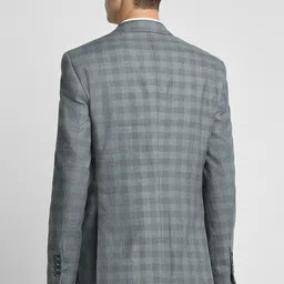 peter england Men Checkered Single Breasted Formal Blazer image 3