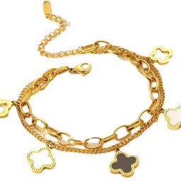 myki Stainless Steel Gold-plated Charm Bracelet image 5