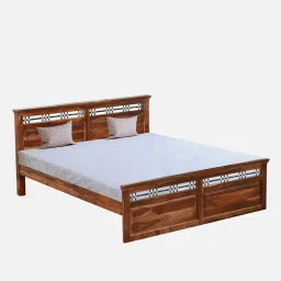 royaloak Hilton Queen Size Bed In Brown Finish image 3