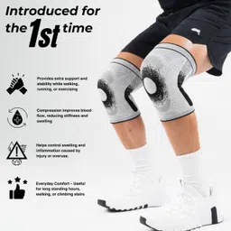 badowl Stabilix Compression Knee Cap Support for Men & Women | Pain Relief Joint Brace Knee Support image 4