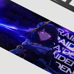 ZeraCustoms Raiden Shogun-MAT-L Desk Mat | Anti-Skid |60 x 28 cm | Gaming Mat Non Slip Base Mousepad image 3