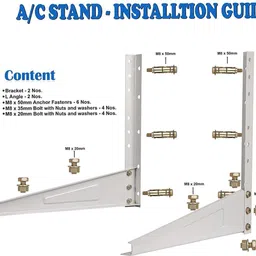 tafta High Quality Metal Wall Mounted Heavy Duty Air Conditioner out door Stand 127cm x 40.64cm Shelf Bracket image 5