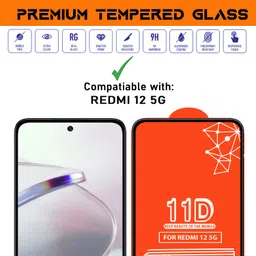 Qyist Edge To Edge Tempered Glass for Redmi 12 5G image 2