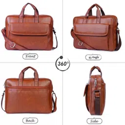 house of common Men & Women Tan Messenger Bag image 3