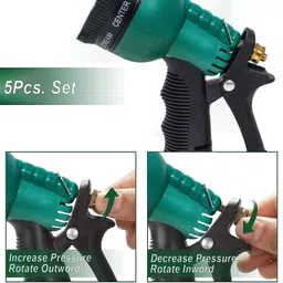 oem 8 Pattern Nozzle Water Spray Gun With Leak Proof Metal Grip Lock for Lawn Garden 0 L Hand Held Sprayer image 3