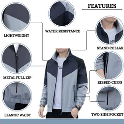 mia fashion Colorblock Men Raincoat image 3