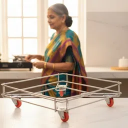 rbgiit Stainless Steel Kitchen Trolley image 1