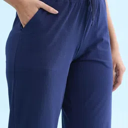 go colors Women Solid Blue Track Pants image 4