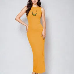kotty Women Bodycon Yellow Midi/Calf Length Dress-picture-11