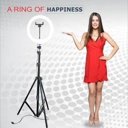 NEELTREDE LED Ring Light with Adjustable Tripod Stand and Phone Holder for Live Streaming Monopod Kit-picture-15