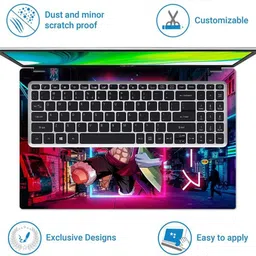 Anweshas Full Body Laptop Skin Sticker Fits Size Upto 15.6 inches - Anime Neon Boy Self Adhesive Vinyl Laptop Decal 15.6 image 3