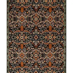 presto Black Vintage Polyester 4 x 6 Feet Machine Made Carpet image 2