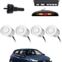 peeps store Universal 4 White Reverse Parking Sensor-PS25N487 Universal 4 White Reverse Parking Sensor-PS25N487 Parking Sensor image 1