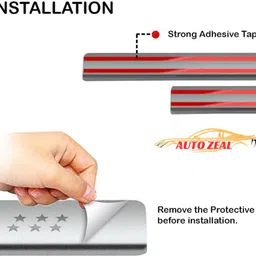autozeal Stainless Steel Door Sill Plates/Foot Steps Scuff Plates for Scorpio All Models Door Sill Plate image 4