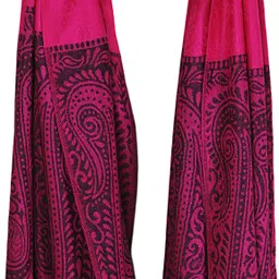 glimmerx Self Design Viscose Women Pink Fancy Scarf, Scarf, Stole-picture-15