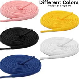 Khitoliyas 3 Pairs of Round Shoe Laces 120 CM Shoelaces for Everyday Sneaker & Casual Pink Shoe Lace image 4