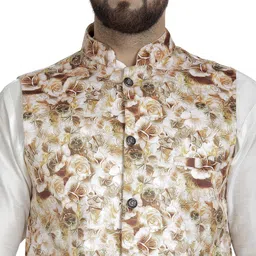 b ben Men Pure Silk Kurta Pyjama Ethnic Jacket Set image 4