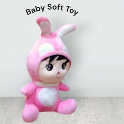 luipui Cute Rabbit Baby Soft Toy – Fluffy & Huggable Plush for Kids and Gifts - 32 cm image 2