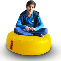 txor XL Premium Leatherette Classic Round Floor Cushion Bean Bag Footstool With Bean Filling image 2