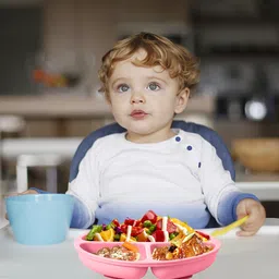 tony stark Silicone Suction Plate, Bowl & Spoon Set for Baby, Kids, Toddler for Feeding- Silicone image 5