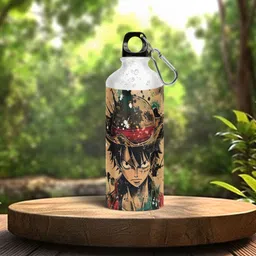 tee mafia Monkey D. Luffy - Anime (D7) 750 ml Water Bottle image 2