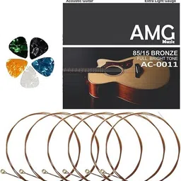 Acoustic Guitar G-3rd Bronze Strings with 5 Picks Guitar String-image-57