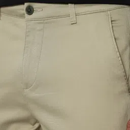 flying machine Men Slim Fit Green Cotton Blend Trousers image 4