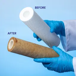 olious HEAVY PP 5 MICRON 10 INCH 3 PCS SPUN FITER CANDLE Solid Filter Cartridge image 2