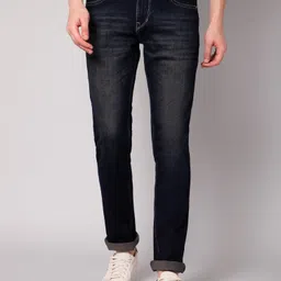 cantabil Men Regular Low Rise Dark Blue Jeans-picture-36