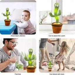 f a s t f r i e n d s forest | Cactus Plush Toy Talking Cactus Dancing Safe for Children Singing Reco image 4