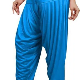 afra Cotton Blend Solid Patiala image 2