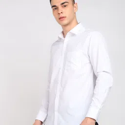park avenue Men Slim Fit Solid Formal Shirt image 3