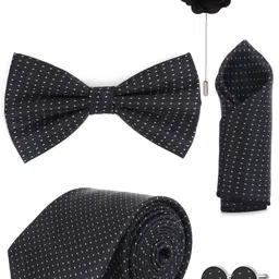 RANDOM STRIPE Satin Cufflink & Tie Pin Set image 2