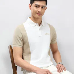 u.s. polo assn. denim co. Men Solid Polo Neck Pure Cotton Beige T-Shirt-picture-38