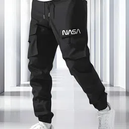 sunbeauty Men Slim Fit Black Cotton Blend Trousers-picture-36