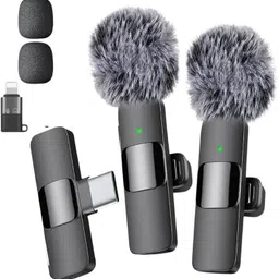 acesquare Wireless Mic for Type C Mobiles for Youtube Dual User Wireless Collar Microphone-picture-10