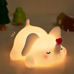 unzag Elephant-Shaped Soft Silicone Warm White-USB Rechargeable Baby Sleeping Lamp Eye Night Lamp-picture-29