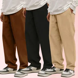 metronaut Regular Fit Men Multicolor Cotton Blend Trousers-picture-14