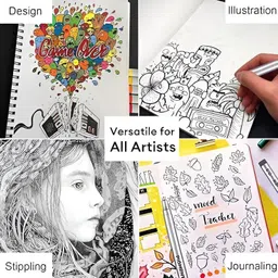 kb creation 9 Pcs Pigment Liner Pen Set Fineliner Pen image 4