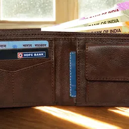 vipdesign Men & Women Casual, Ethnic, Trendy, Formal, Evening/Party Brown Artificial Leather Wallet image 2