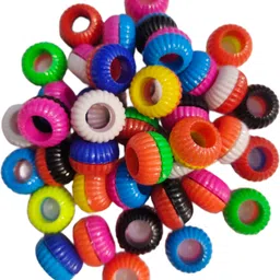 harinder Pigeon foot rings double multicolours sound plastic 20 pcs Plastic Perch For Bird-picture-41