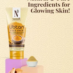 NutriGlow Naturals Set Of 2 Glowing Skin Ubtan Face Packs-100gm Each image 2